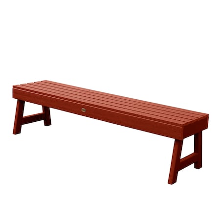 Highwood Usa 5ft Weatherly Picnic Bench Outdoor Furniture for Patio, Backyard, Garden AD-BENN3-RED